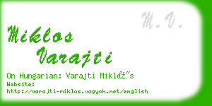 miklos varajti business card